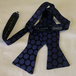 TED BAKER LONDON MEN'S BOW TIE PURPLE AND BLACK